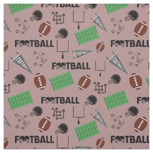 Fußball Spaß auf Dunkelgrau Pink Stoff (Muster)