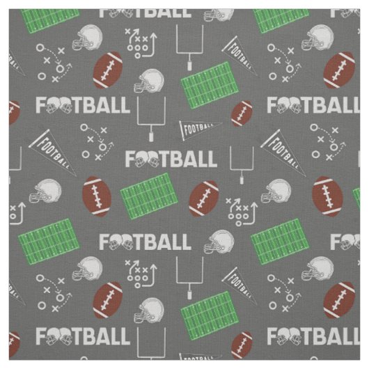 Fußball Spaß auf Dunkelgrau Stoff (Muster)