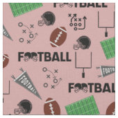 Fußball Spaß auf dunklem Tee Rose Rosa Stoff (Nahaufnahme)