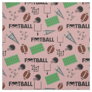 Fußball Spaß auf dunklem Tee Rose Rosa Stoff