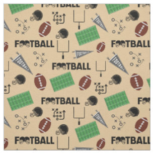 Fußball Spaß auf Peach Orange Stoff