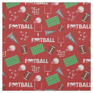 Fußball Spaß auf Rot Stoff