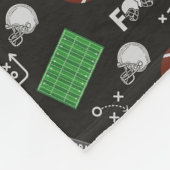 Fußball Spaß auf schwarz Fleecedecke (Ecke)