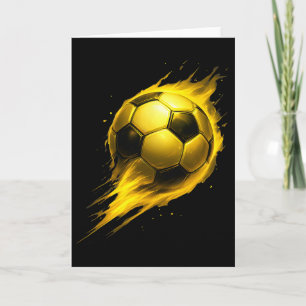 Fußball Spaß Bunter Effekt Tie Dye Schwarz Gelb So Karte
