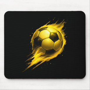 Fußball Spaß Bunter Effekt Tie Dye Schwarz Gelb So Mousepad