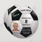 Fußball Spaß ⚽ Foto Geburtstag Episches Party Einladung (Vorne/Hinten)