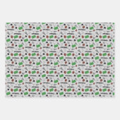 Fußball Spaß in Blassgrau Geschenkpapier Set (Vorderseite 3)