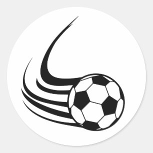 Fußball-Speed-Art Runder Aufkleber