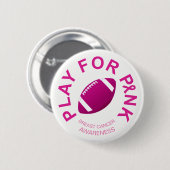 Fußball-Spiel für Brustkrebs-Bewusstseins-Knopf Button (Vorne & Hinten)