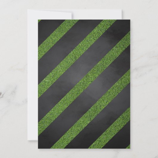 Fußball-Spiel Geburtstag Einladung Black (Rückseite)