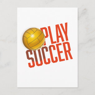 Fußball spielen postkarte