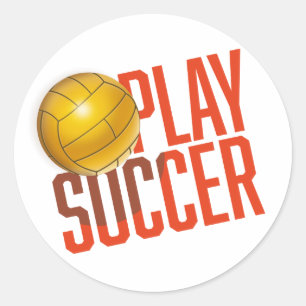 Fußball spielen Wurfkissen Runder Aufkleber
