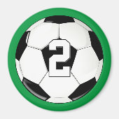 Fußball-Spieler benutzerdefinierte Jersey-Nummer/I Magnet (Vorne)