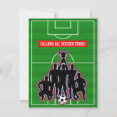 Fußball Spieler Boys Fußball Geburtstagsparty Einladung (Rückseite)