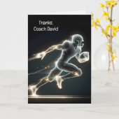 Fußball-Spieler - Coach Danke Karte (Gelbe Blume)