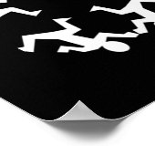 Fußball-Spieler, die auf das Ball-Muster laufen Poster (Ecke)