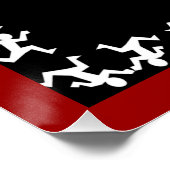 Fußball-Spieler, die auf das Ball-Muster laufen Poster (Ecke)