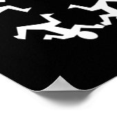 Fußball-Spieler, die auf das Ball-Muster laufen Poster (Ecke)