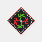 Fußball-Spieler, die auf das Ball-Muster laufen Serviette (Ecke)