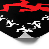 Fußball-Spieler, die auf das kleine Muster laufen Poster (Ecke)