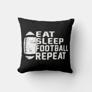Fußball-Spieler Eat Sleep Football Wiederholung Li Kissen
