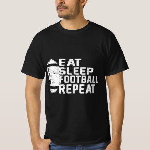 Fußball-Spieler Eat Sleep Football Wiederholung Li T-Shirt