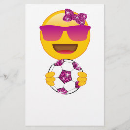 Fußball-Spieler Emoji für Mädchen Briefpapier