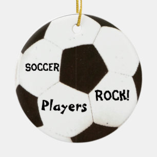 Fußball-Spieler-Felsen! Weihnachtsverzierung Keramikornament
