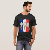 Fußball-Spieler Frankreich Flaggenfußball T-Shirt (Vorne ganz)