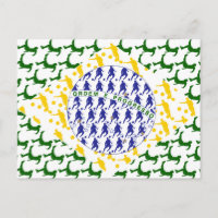 Fußball-Spieler Futebol Teamflagge Brasilien Kunst
