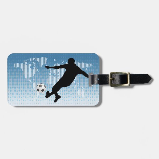 FUSSBALL-SPIELER GEPÄCKANHÄNGER (Vorderseite horizontal)