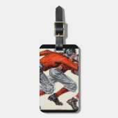 Fußball-Spieler Gepäckanhänger (Vorderseite vertikal)