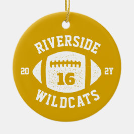 Fußball-Spieler goldgelbe Mannschaft Foto Urlaub Keramik Ornament