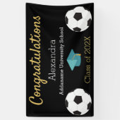 Fußball-Spieler gratulieren Absolvent Banner. Banner (Vertikal)