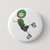 Fußball-Spieler-Grün-Knopf Button (Vorderseite)