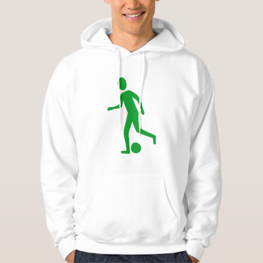 Fußball-Spieler - Grüne Rasenfläche Hoodie (Vorderseite)