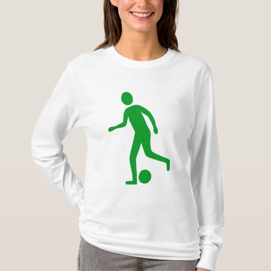 Fußball-Spieler - Grüne Rasenfläche T-Shirt (Vorderseite)