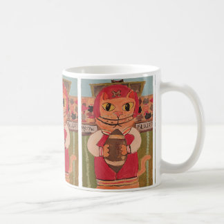Fußball-Spieler Katzenkatze Kunst Spaß Malerei Kaffeetasse
