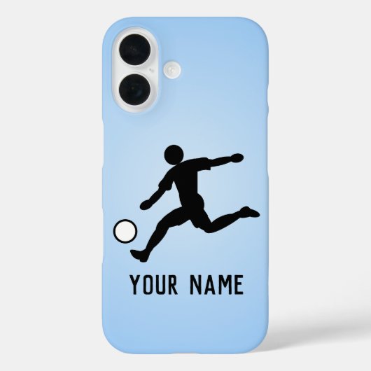 Fußball-Spieler mit Ball - Lega Football-Sitte Case-Mate iPhone Hülle (Rückseite)