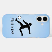 Fußball-Spieler mit Ball - Lega Football-Sitte Case-Mate iPhone Hülle (Rückseite (Horizontal))