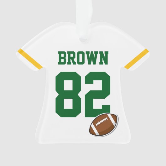 Fußball-Spieler NAME NUMMER Sportteam Farben Ornament (Vorderseite)