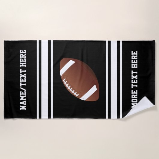 Fußball-Spieler-Namen-Team-Namen-Gewohnheits-Farbe Strandtuch (Vorderseite)