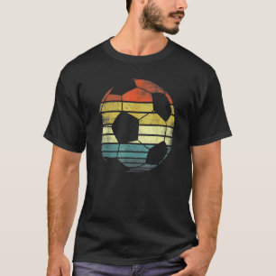 Fußball-Spieler präsentiert Funny Ball Retro Vinta T-Shirt