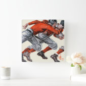 Fußball-Spieler Quadratische Wanduhr (Zuhause)