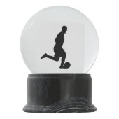 Fußball-Spieler-Silhouette Schneekugel (Rückseite)