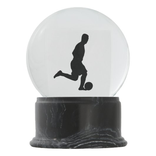 Fußball-Spieler-Silhouette Schneekugel (Rückseite)