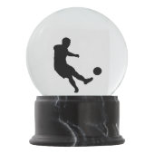 Fußball-Spieler-Silhouette Schneekugel (Vorderseite)