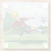 Fußball-Spieler spielen einen Ball von Jay Throckm Glasuntersetzer (Rückseite)