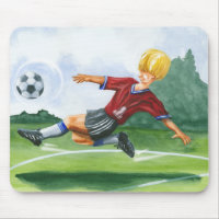 Fußball-Spieler spielen einen Ball von Jay Throckm