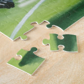 Fußball-Spieler spielen einen Ball von Jay Throckm Puzzle (Seite)